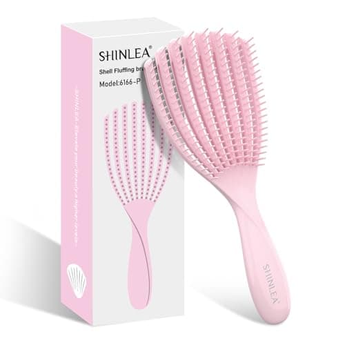 SHINLEA Detangler Brush for Curly Hair, Hairbrush for Wet Dry Thick Thin, Easily Comb Through Curl Hair and Reduces Breakage, Curly Brush for Women Men Kid (Pink) - Image 1