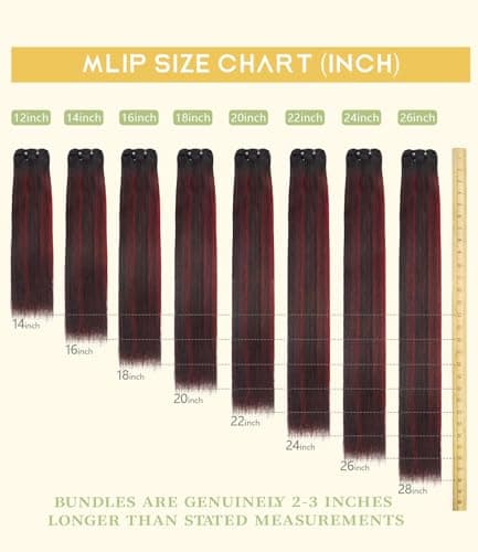 mlip Raw Indian Hair Bundle Straight, Enhanced Quality Bundle, 18A Virgin Hair 22 inches, No Tangle Shedding, Triple the Lifespan, Keep Texture Silky Soft After Multiple Washes, 1B99J Color - Thumbnail 3