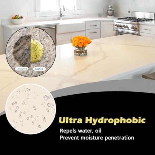 NADAMOO 2K Granite & Marble Sealer Spray, 2-Parts Formula Sealant with Stronger Adhesion and Enhanced Wear Resistance, Seal & Protect Kitchen & Bath Surfaces, Clear, 2 Cans - Thumbnail 5