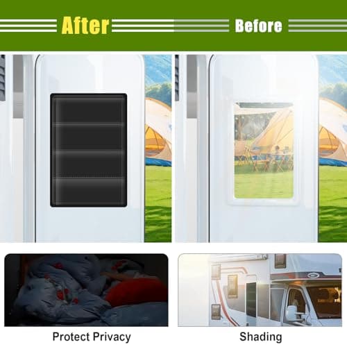 RV Door Window Shade Cover - Magnetic RV Blackout Window Cover with UV Protection and Privacy Features (25 * 16 in) Foldable Magnet Design, Waterproof Fabric - Thumbnail 3