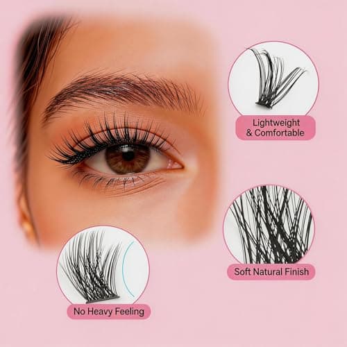 DIY Lash Extension Kit with Individual Cluster Lashes, At Home Eyelash Lash Extensions, Customizable Lash Clusters for Natural to Full Volume Looks(320PCS 40D/60D/80D/100D) - Thumbnail 6