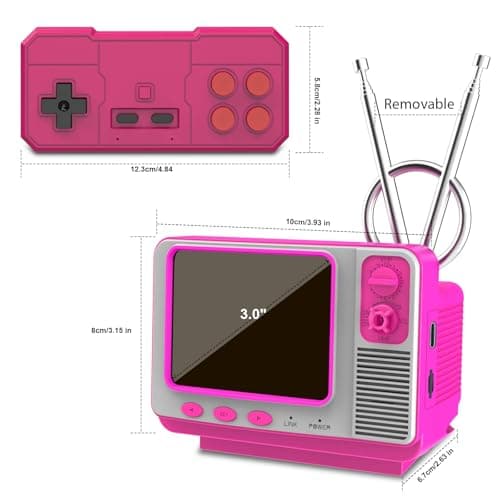 Mini TV Retro Handheld Game Console -JALECO Licensed Classic Games, Portable Gaming Toy with TF Card to Expand 80s 90s Games, Support Two Players & Game Save, Ideal Gift for Boys Girls - Thumbnail 5
