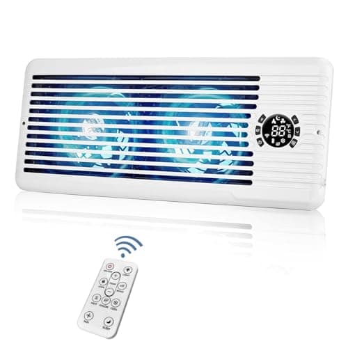 TMYICE Register Booster Fan for 4" x 10" Register Holes, Smart AC Vent Booster Fans Improves Heating & Cooling with Remote and Thermostat Control,10-Speed Quiet Vents Fan for Floor Ceiling - Image 1