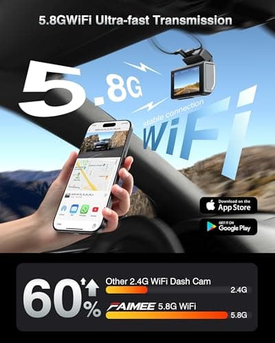 Dash Cam Front and Rear, 4K+2K Recording Dash Camera for Cars, Night Vision with WDR, 170° Wide Angle, 5.8G/2.4G Dual Wi-Fi, 64GB Card, Built-in GPS, G-Sensor Emergency Lock, 24H Parking Monitor - Thumbnail 6