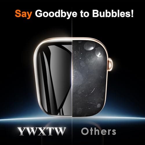 YWXTW TOP 9H+ Tempered Glass Screen Protector for Apple Watch Series 11/10 42mm, [3S Installation] Bubble-Free, Anti-Scratch, HD Clear Film for iWatch 11/10 42mm - Thumbnail 4