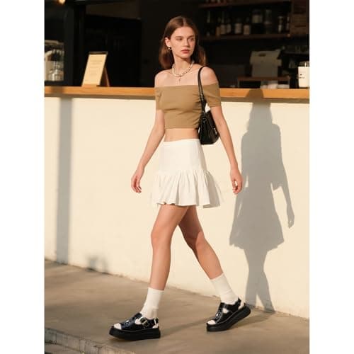 QIV Black Flower Platform Sandals for Women – Open Round Toe T-Strap with Adjustable Buckle – Summer Comfort Walking Shoes in Fisherman Style Size 6.5 - Thumbnail 2