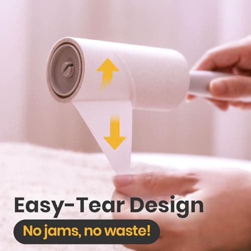 DELOMO Lint Roller 1,000 Sheets (5 Rollers + 5 Refills) - Lint Rollers for Pet Hair Extra Sticky, Mega Value Pet Hair Removal Tool for Clothes/Couch/Furniture/Car - Ideal Home Gift for Pet Owners - Thumbnail 4