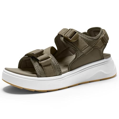 Vilanva Women's platform sandals Olive green Size 10 - Image 1