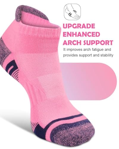 Etmdoeve Womens Ankle Running Socks Cushioned Anti-Blister Comfort Athletic Socks (5 Pairs) - Thumbnail 4