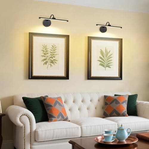 7Degobii Wireless Picture Light 13.5 inch for Gallery Walls 2 Set– Easy-Install, Battery-Powered Frame Light for Paintings, Portraits, and Home Decor Black - Thumbnail 3