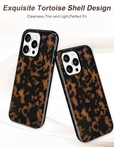 Aitipy Compatible with MagSafe Tortoise Shell Phone Case for iPhone 14 Pro, Cute Magnetic Aesthetic Yellow Leopard Print Soft TPU Hard PC Shockproof Protective Phone Cover for Women Girls - Thumbnail 3