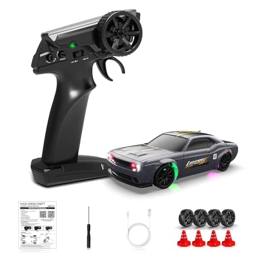 Sakeye 1/43 RC Drift Car, Mini Drifting RC Car with Gyro 2.4GHz Full Proportional Drift Cars 4WD RTR Remote Control Cars with Colorful Lights High Speed Fast Racing Vehicle Gift for Kids Boys Adults - Image 1