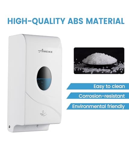 AIMEIKE Automatic Wall-Mounted Soap Dispenser 800ml (27 fl oz), ABS White Touchless Soap Dispenser with Viewing Window & Lock for Home Bathroom & Commercial Restrooms - Thumbnail 3