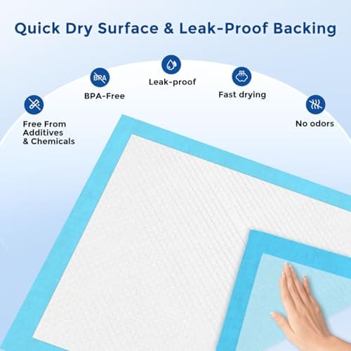 ZOMISIA Health Monitoring Puppy Pee Pads for Dogs Extra Large - 28" x 34" 7 Color Changing Pee Pads with pH Indicator + 43 Dog Potty Training Pad, Odor-Control, Super Absorbent & Leak-Proof, 50 Count - Thumbnail 5