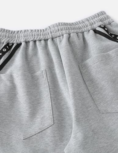 Aelfric Eden Baggy Barrel Sweatpants Womens Star Graphic Striped Wide Leg Lounge Pants Elastic Waist Y2k Unisex Trousers Grey - Thumbnail 6