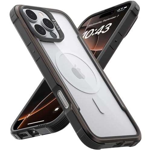 RAPTIC Shield Magnetic for iPhone 16 Pro Max Case, Compatible with MagSafe, [for 2024 Capture Button Shockproof Clear Case], Military Grade 13FT Drop Tested, Durable Aluminum Frame, 6.9 inch, Mocha - Image 1