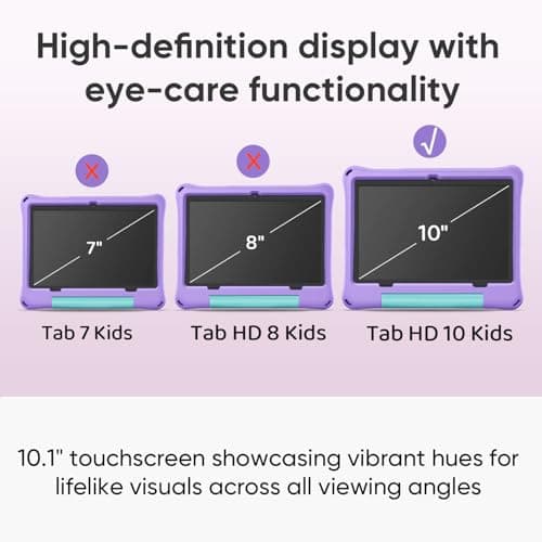 JIKOCXN Kids Tablet, Android 16 Tablet for Kids 10 inch Octa-Core with Case, 24GB RAM 64GB ROM 1TB TF Card Expandable for Toddler Children, Parental Control, Dual Camera, BT5.0, WiFi, Gift (Purple) - Thumbnail 6