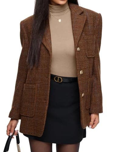 REORIA Womens Winter Turtleneck Long Sleeve Tight Shirts Going Out Basic Slim Fit Thong Body Suit Tops Fall Clothes Light Taupe X-Large - Thumbnail 6