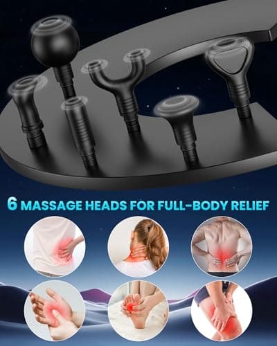 CAMEFER Deep Tissue Massage Gun, Portable Percussion Electric Muscle Massager for Pain Relief, Handheld Massagers with 30 Speeds & 6 Attachments for Back and Neck, Gifts for Men Women - Thumbnail 5