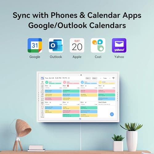 Missfly 15.6 Inch Smart Digital Wall Calendar with Touch Screen, One-Touch Video Call & AI Voice Control, Syncs with Google & Apple Calendar, Easy Operation Daily Planner, Practical Gift for Elderly Seniors & Parents - Thumbnail 5