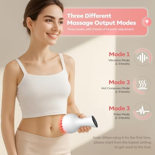 HarrFlow Lymphatic Drainage Massager & Anti Cellulite Massage Tool, Lymphatic Massager,Helps Reduce Stretch Marks & Cellulite，for Belly, Arms & Legs,Body Sculpting Machine with Heat & Vibration - Thumbnail 4