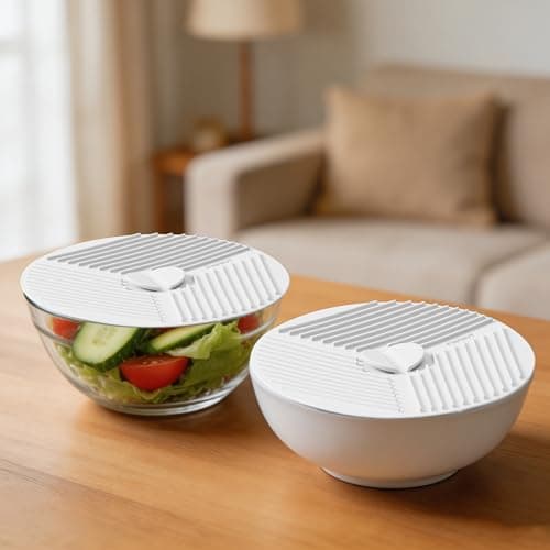 FINENUT 3 Pack 6 Inch Silicone Lids for Bowls, Microwave Splatter Cover Food Storage Universal Multi-Use Pot Holders Trivet Mats, Heat Resistant Dishwasher Safe for Cups Mugs Kitchen Food Containers - Thumbnail 4