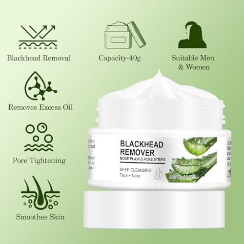 Nose Strips Blackheads Remover, Deep Cleansing Nose Plants Pore Strips Blackhead Remover Strips with Salicylic Acid, Black Head Remover Strips Peel off Mask Nose Strip Skincare for All Skin - Thumbnail 6