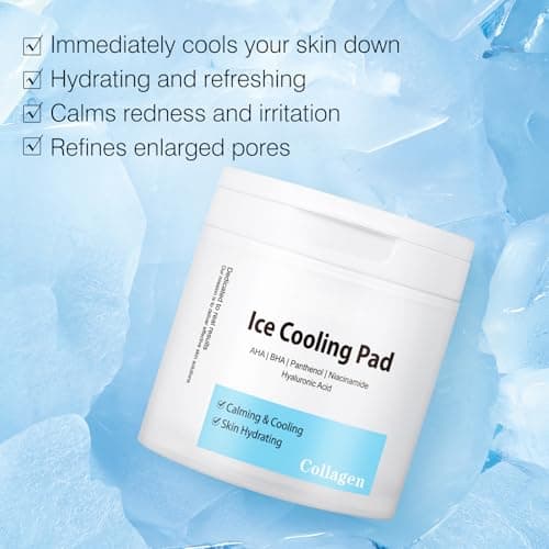 Toner Pads Pore Skincare, Ice Cooling Pad for Exfoliation Care 100 Pads with Collagen Extract for Soothing, Moisturizing, Niacinamide Toner for Women Men Skincare, Ideal for All Skin Types - Thumbnail 2
