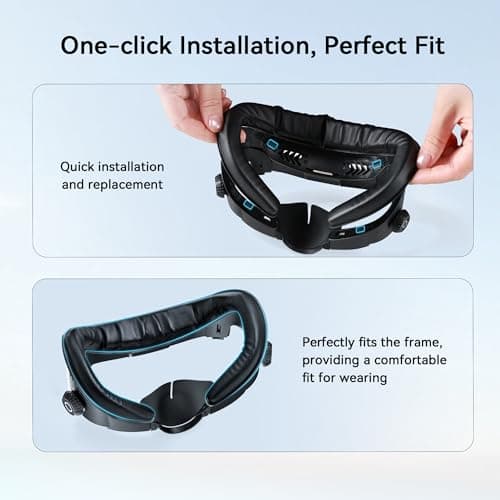 AMVR FC4M Magnetic Facial Interface, Silk Face Pad Cover with Ventilation-Design, Compatible with Quest 3 Accessories, Face Cushion for Halo Head Strap (NOT Compatible with Quest 3S) - Thumbnail 5