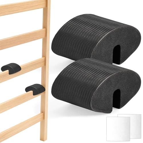 Ligebul 2 Pcs EVA Bunk Bed Ladder Pads, Dorm Bed Ladder Foot Support, Anti-Slip Loft Steps for College Safe and Comfortable Climbing, Fit College Dorm Beds Bunk Step Pads-Black - Image 1