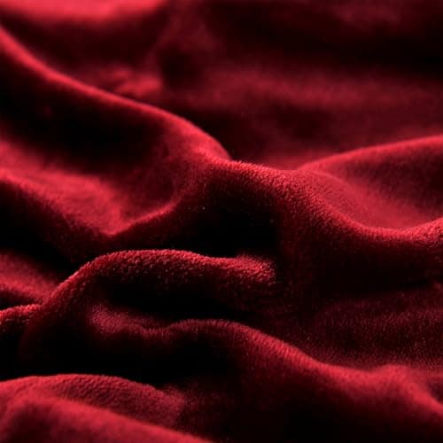 Sherpa Fleece Throw Blanket for Couch - Super Soft Cozy Fuzzy Plush Blankets for Winter, Reversible Thick Warm Blanket for Bed, Sofa, Living Room，Burgundy, 60x80 Inches - Thumbnail 4