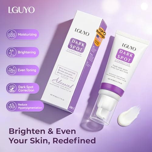 LGUYO Dark Spot Remover for Face & Body - Effective Remedy for Dark Spots & Dark Spot Corrector Cream for Age Spot, Freckles, Melasma, Sun Spot - Even Toning Skin Care for Women and Men - 1.7 Fl Oz - Thumbnail 3