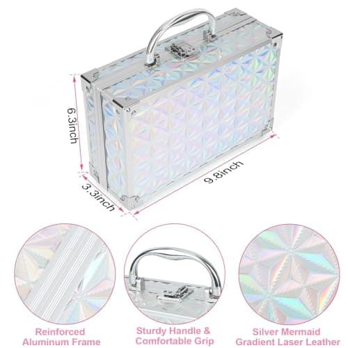 Anpro All-In-One Makeup Kit for Girls 10-12 with Case, Pro Teen Makeup Set, Tween Makeup Kit for Teens Women, Full Make Up Starter Kit with Brushes, Lipstick, Eye Shadow, Palette, Blush, Glitter Gel - Thumbnail 5