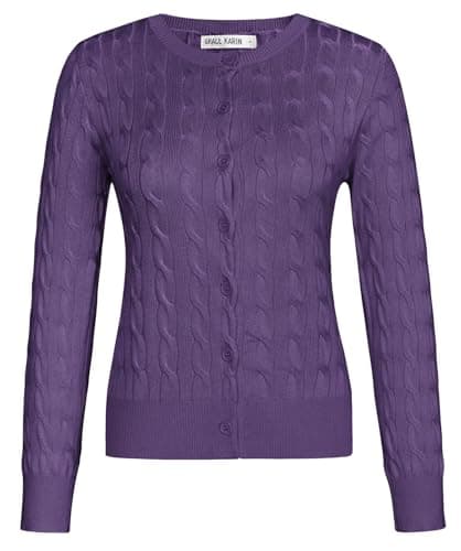 Womens Light Weight Spring Cardigan Sweaters, Lightweight Cardigans for Women Trendy, Business Casual Outfits for Women L - Thumbnail 4