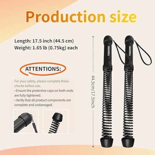 Ropeless Battle Ropes for Home Gym-Portable Cordless Training Rope Fitness Equipment for Men & Women,Weighted Workout Ropes for HIIT,Versatile Exercise Equipment for Home and Travel(Black) - Thumbnail 2