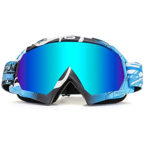 BATFOX Dirt Bike ATV Goggles Motorcycle Gear Riding Motocross Dirtbike 4-Wheeler MX DH Accessories Goggles Glasses for Men Women Youth UV400 Protection Dust-proof Anti-Slip Strap - Image 1