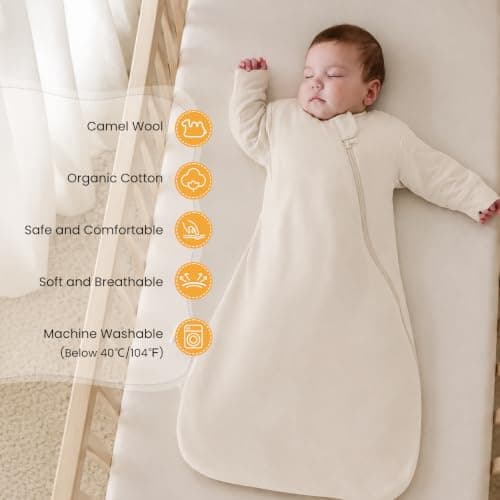 Unisex Sleeping Bag for Babies and Toddlers 1.0 Tog Sleep Sack 6-18 Months, Newborn Sleep Sack, Wearable Blanket Baby, One Piece Long Sleeves, Gifts for Baby - Thumbnail 2