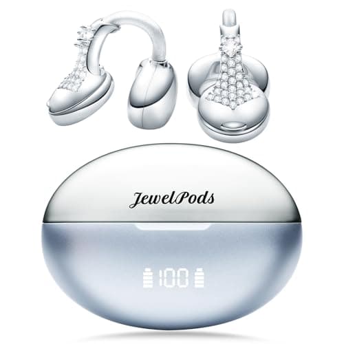 JewelPods C3 Wireless Bluetooth Earbuds, Jeweled Open-Ear Headphones, SLV