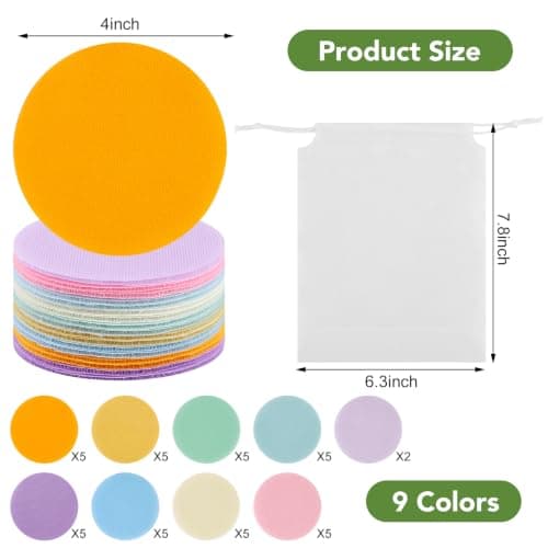 WSICSE 42 Pcs Carpet Spot Markers, 9 Light Colors Carpet Dots for Classroom Carpet 4 Inch Circle Floor Dot for Decoration Elementary Kindergarten Preschool Yoga Standing - Thumbnail 2