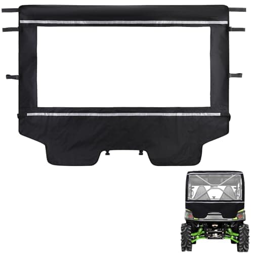 RKV86 TERYX Soft Rear Windshield, Back Dust Panel, Compatible with KAWASAKI TERYX 4 800 (2013-2023) Waterproof Dustproof Rainproof Rear Window for TERYX UTV