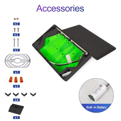 CM MZY Black Exit Sign, Green Double Face Emergency Sign,Emergency Exit Light with Battery Backup, UL Certified, US Standards, Emergency Light, AC 120V/277V, 1 Pack - Thumbnail 2