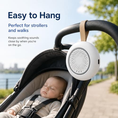 MISIRUN White Noise Machine for Baby and Adult Sleep, for Nursery Travel - Thumbnail 5