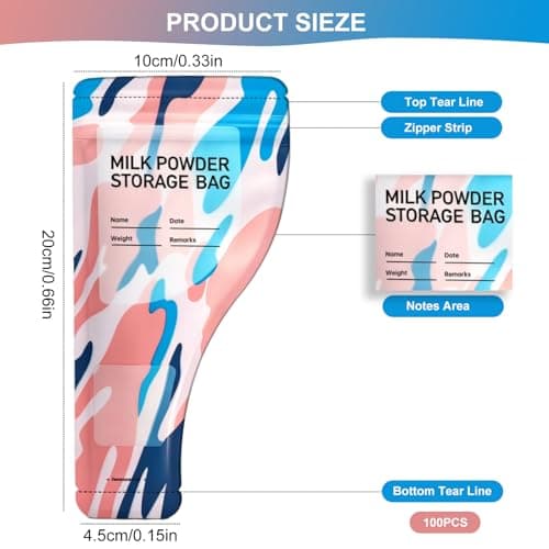 Disposable Protein Powder Travel Container Bags, 100PCS Portable Powder Container To Go, Leakproof Supplement Storage Pouches for Gym, Travel, Snacks and On-the-Go Nutrition - Thumbnail 2