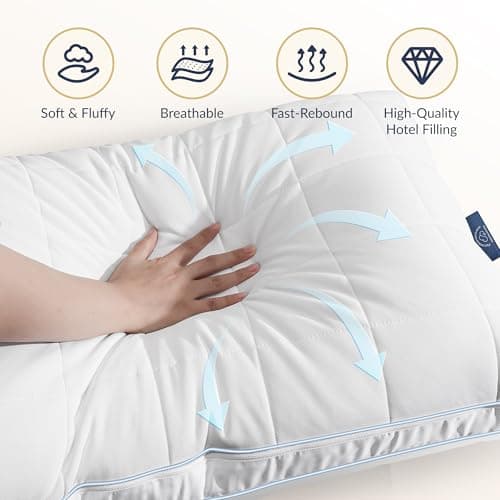 PlushHavenCloud 3-in-1 Adjustable Pillows Bed Pillow King Size Set of 2 - Luxury Hotel Collection Pillows for Sleeping, Customizable Firmness & Height Pillow for Back, Stomach or Side Sleepers - Thumbnail 4