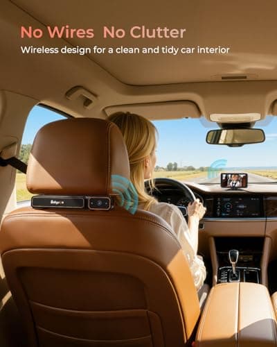 Babyvue BV6 Wireless Baby Car Camera Fast Setup, HD1080P No Wiring Car Baby Monitor with Auto IR Night Vision, 5.2" Display Backseat Camera 3X Zoom for Kids - Thumbnail 2