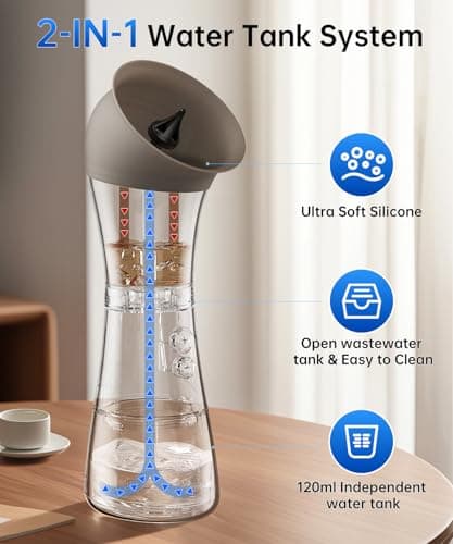 AMBIORA Ear Wax Removal with One-Piece Waste Tank, Ear Cleaner with Smart Temperature Sensor, Safe Silicone Edge, IPX7 & 6 Tips & 4 Modes, Christmas for Gifts for Dad Mom, Gifts for Men Women（Black） - Thumbnail 6