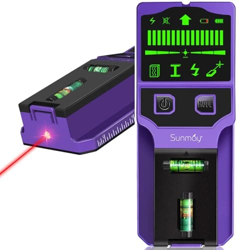 SUNMAY Stud Finder Wall Scanner,7-in-1 Stud Finder for Walls, Stud Detector Beam Finder for Wood Metal AC Live Wire Studs,Joists and Pipes,HD LCD Display,Accurate Positioning - Image 1