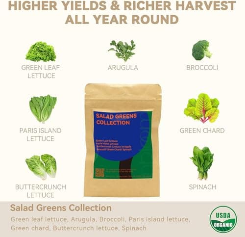 inbloom Salad Green Seed Pod Kit for AeroGarden, Ahopegarden, GARDENCUBE, MUFGA, 18 Pods (350+ Seeds with American Fast/Paris Island/Buttercrunch Lettuce, Swiss Chard, Spinach, Cauliflower, Cabbage) - Thumbnail 3