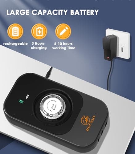 Portable Nail Drill Electric File: 40000RPM Professional Nail E-File for Acrylic Nails Remove Nail Gel Polish Manicure, Rechargeable Cordless Nail Drill Machine with Bits & Base for Salon Home, Black - Thumbnail 3