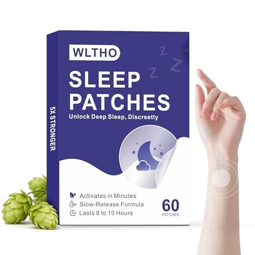 WLTHO 60ct Deep Sleep Patches for Adults - All Natural Sleep Patches Stickers with Valerian Root, Melatonin & Magnesium, 8-Hour Lasting, Non-GMO & Cruelty Free (Clear-60ct) - Image 1